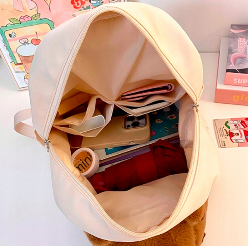 UROCZY PLECAK CAPIBARA WODOODPORNY BIAŁY + BRELOK KAPIBARA JAKO PREZENT