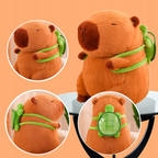 Zabawka kapibara z plecakiem pluszowa 25 cm z pluszowym żółwiem pluszak