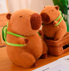 ZABAWKA KAPIBARA Z PLECAKIEM PLUSZOWA 45 CM Z PLUSZOWYM ŻÓŁWIEM PLUSZAK