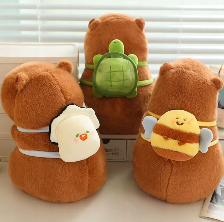 KAPIBARA ZABAWKA PSZCZÓŁKA MIĘKKA PODUSZKA PREZENT PLECAK DZIECI 45см