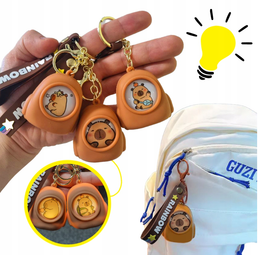 BRELOCZEK ŚWIECĄCY PLECAK GUMOWY MASKOTKA BRELOCZEK KAPIBARA 5 CM BRELOK