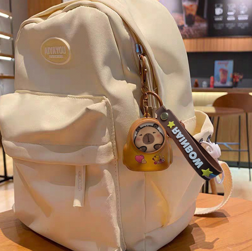 BRELOCZEK ŚWIECĄCY PLECAK GUMOWY MASKOTKA BRELOCZEK KAPIBARA 5 CM BRELOK