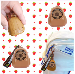 BRELOCZEK ŚWIECĄCY PLECAK GUMOWY MASKOTKA BRELOCZEK KAPIBARA 5 CM BRELOK