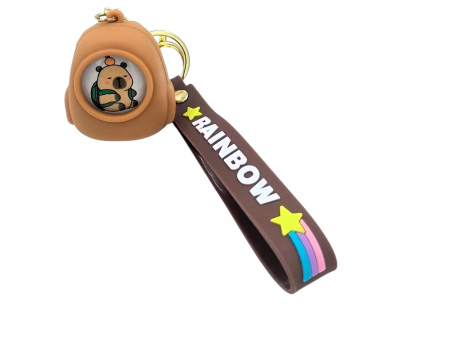 BRELOCZEK ŚWIECĄCY PLECAK GUMOWY MASKOTKA BRELOCZEK KAPIBARA 5 CM BRELOK