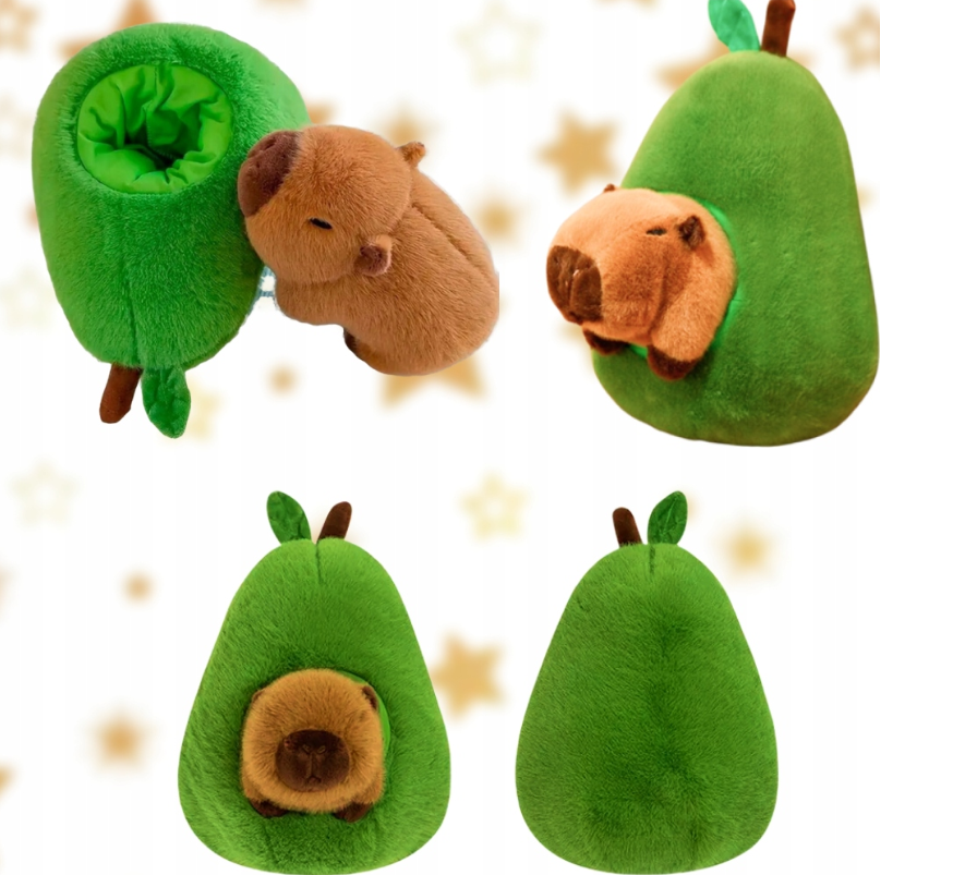 KAPIBARA W AWOKADO 2W1 PLUSZAK ZABAWKA MASKOTKA PLUSZOWA PRZYTULANKA 45CM