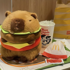 KAPIBARA BURGER PLUSZOWA SŁODKA ZABAWKA MIĘKKA PODUSZKA DLA DZIECKA PREZENT