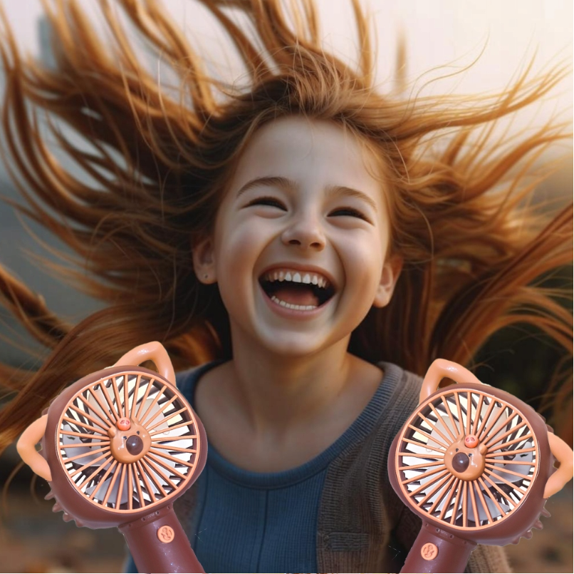 RĘCZNY PRZENOŚNY WENTYLATOR DZIECKO KAPIBARA SŁODKI WIATR ZWIERZĘ RADOŚĆ