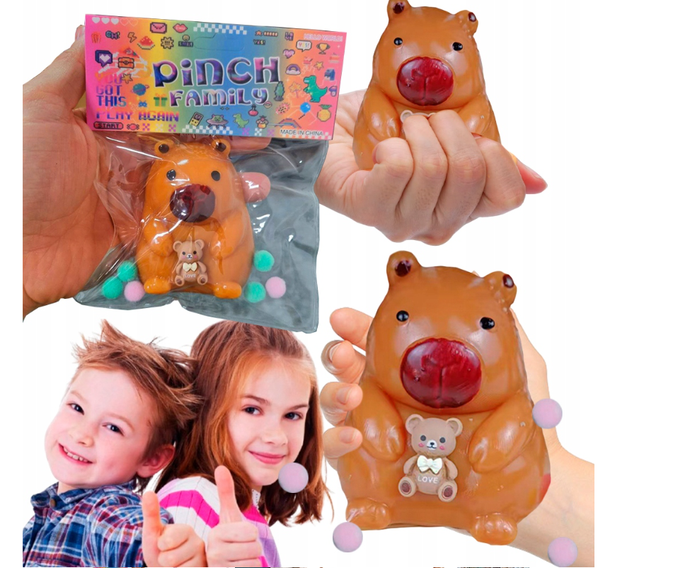 KAPIBARA GNIOTEK MOCHI SQUISHY SŁODKA SENSORYCZNY ANTYSTRESOWY DLA DZIECI