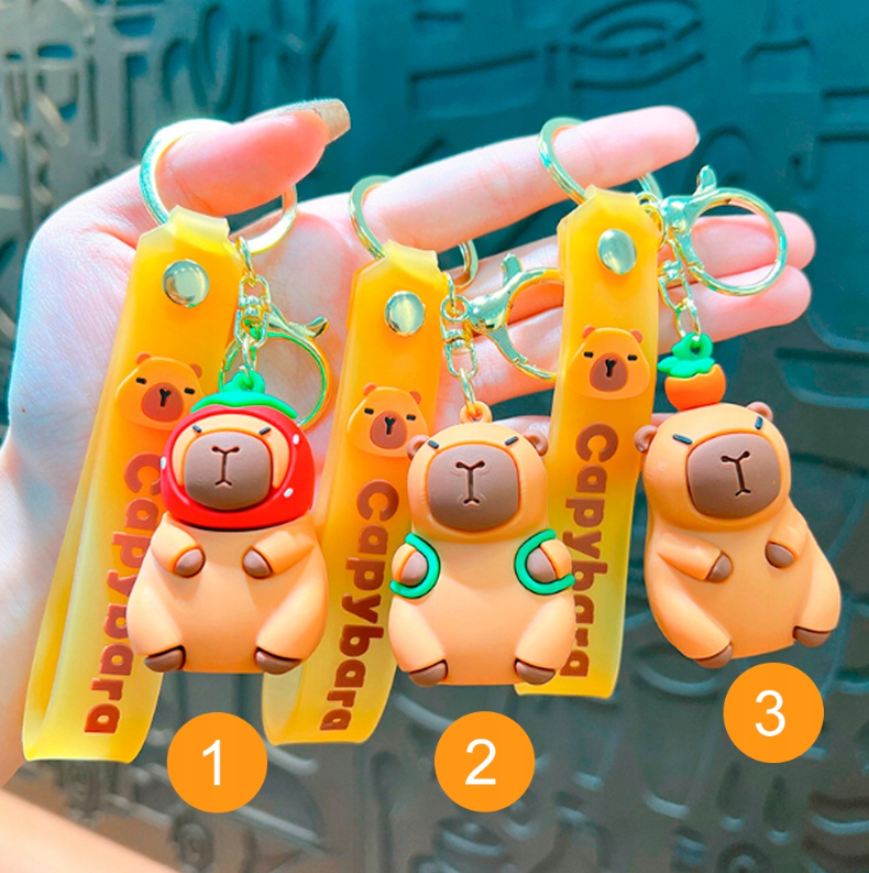BRELOK Z KAPIBARĄ KAPIBARA CAPYBARA MASKOTKA BRELOCZEK FIGURKA DO PLECAKA