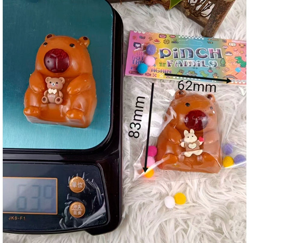 KAPIBARA GNIOTEK MOCHI SQUISHY SŁODKA SENSORYCZNY ANTYSTRESOWY DLA DZIECI