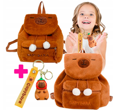 PLECAK PLUSZOWY PLECACZEK CAPYBARA + BRELOK KAPIBARA DO WYBORU NA PREZENT