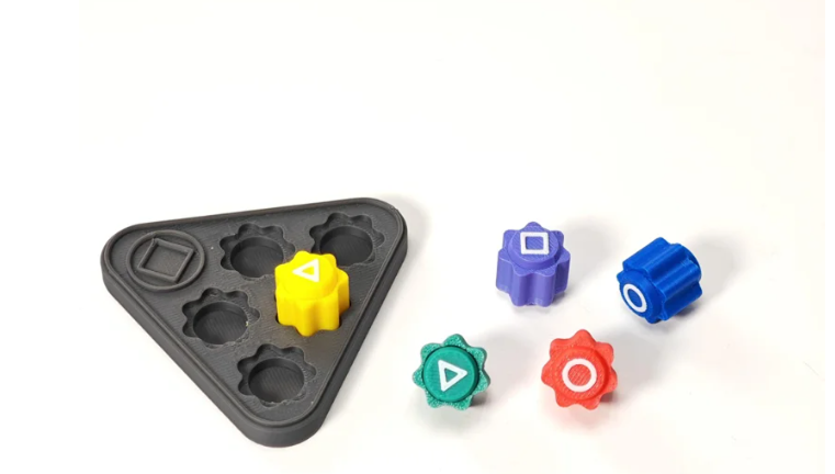 ZESTAW GIER 3W1 INSPIROWANY SQUID GAME KSZTAŁTY, WYZWANIA, GRY DLA DZIECI