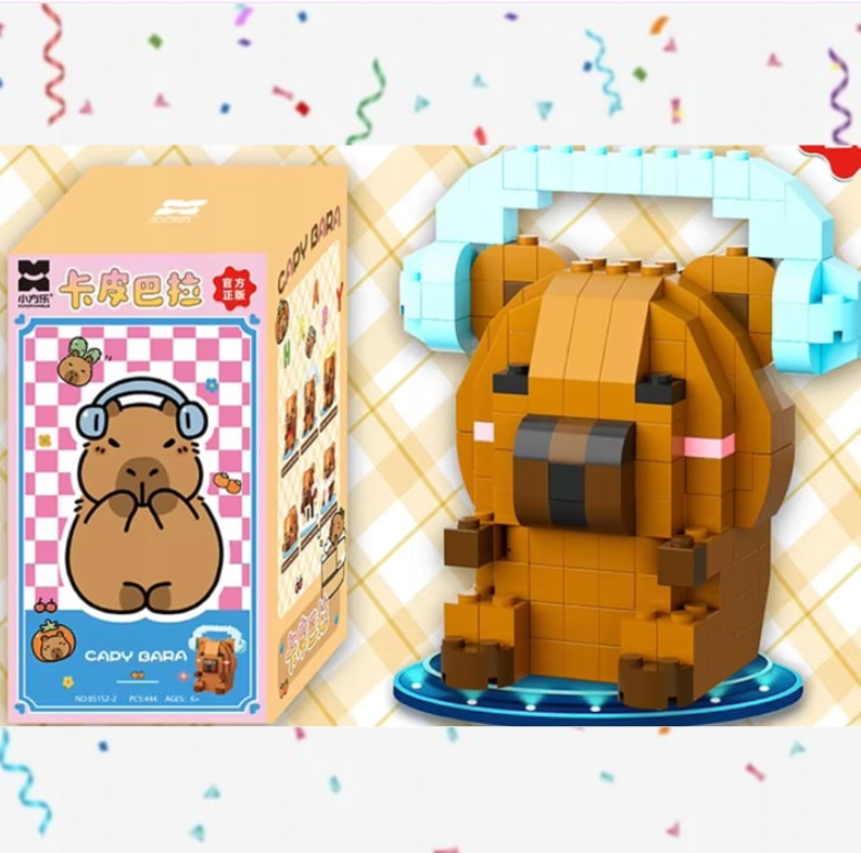 KLOCKI CAPYBARA ZESTAW KLOCKÓW KLOCKI KAPIBARA Z ŻÓŁWIEM DO ZBUDOWANIA 1SZT