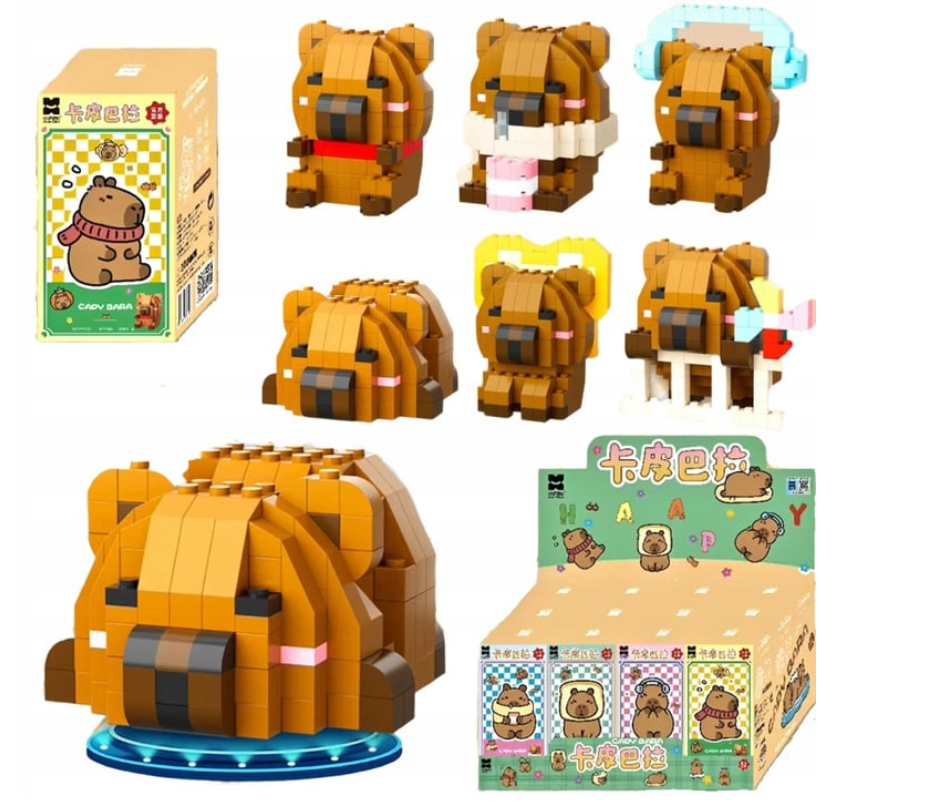 KLOCKI CAPYBARA ZESTAW KLOCKÓW KLOCKI KAPIBARA Z ŻÓŁWIEM DO ZBUDOWANIA 1SZT