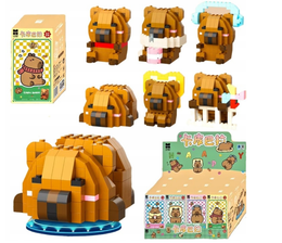 KLOCKI CAPYBARA ZESTAW KLOCKÓW KLOCKI KAPIBARA Z ŻÓŁWIEM DO ZBUDOWANIA 1SZT