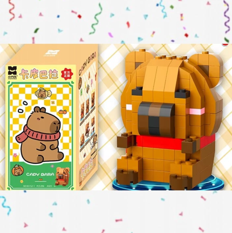 KLOCKI CAPYBARA ZESTAW KLOCKÓW KLOCKI KAPIBARA Z ŻÓŁWIEM DO ZBUDOWANIA 1SZT