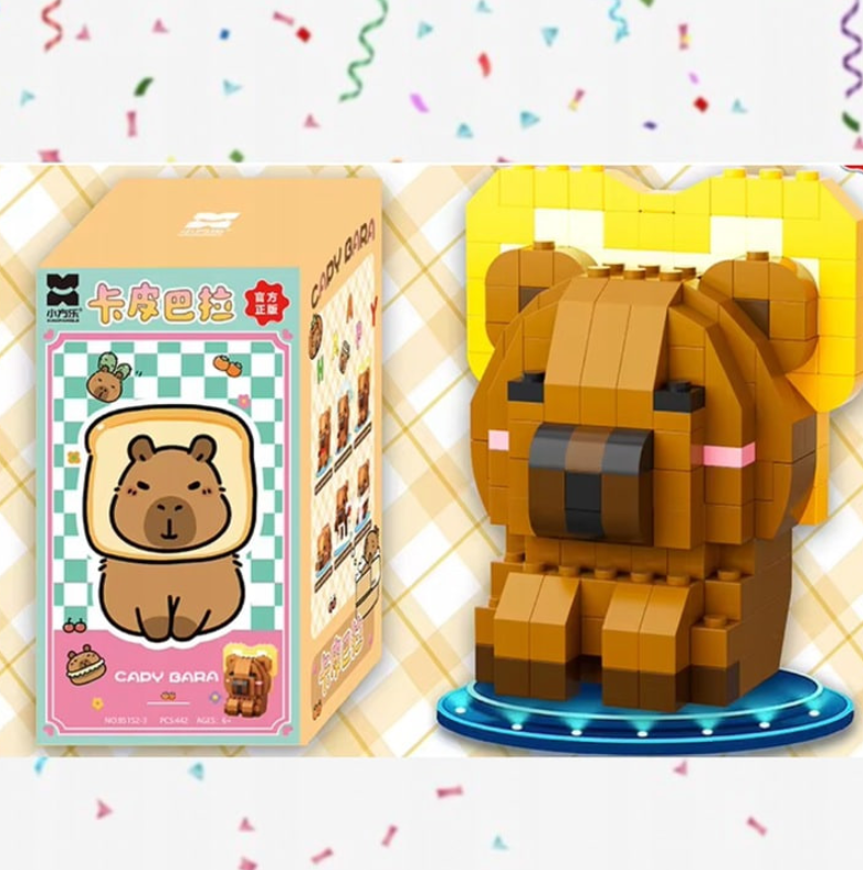 KLOCKI CAPYBARA ZESTAW KLOCKÓW KLOCKI KAPIBARA Z ŻÓŁWIEM DO ZBUDOWANIA 1SZT