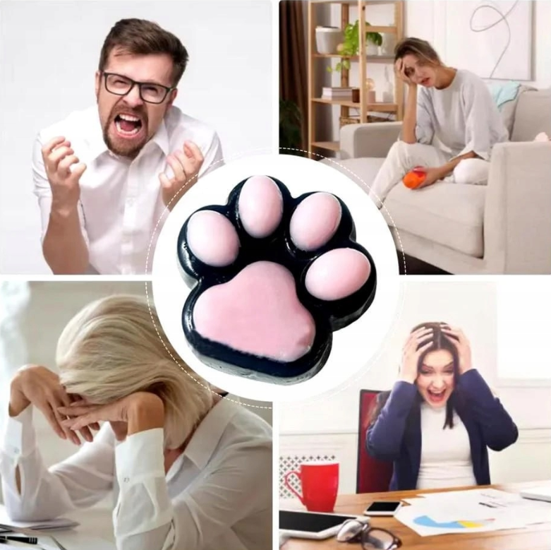 GNIOTEK ANTYSTRESOWY KOCIA ŁAPKA XXL ZABAWKA EDUKACYJNA SQUISHY