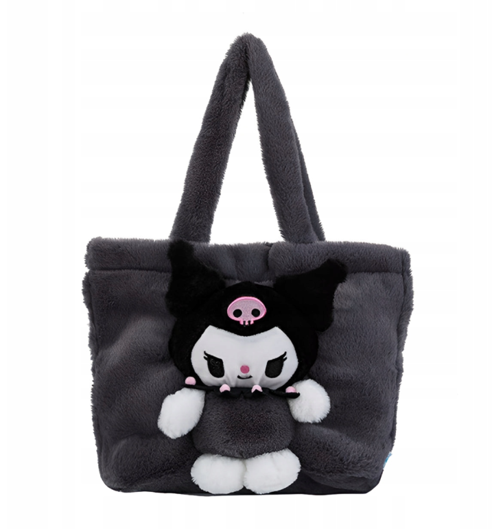 TOREBKA KUROMI 35 cm DUŻA MY MELODY PLUSZOWA NA RAMIĘ ANIME+BRELOK GRATIS PREZENT