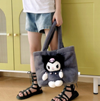 TOREBKA KUROMI 35 cm DUŻA MY MELODY PLUSZOWA NA RAMIĘ ANIME+BRELOK GRATIS PREZENT