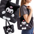 TOREBKA KUROMI 35 cm DUŻA MY MELODY PLUSZOWA NA RAMIĘ ANIME+BRELOK GRATIS PREZENT