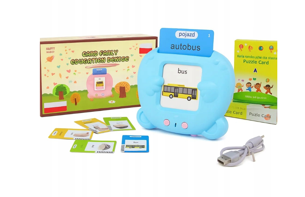 CZYTNIK KART POLSKI ANGIELSKI DO NAUKI SŁÓWEK 448 SŁÓW III TRYBY JĘZYKÓW PL