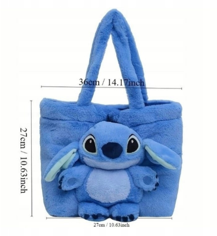 TOREBKA LILO I STITCH DUŻA PLUSZOWA NA RAMIĘ + BRELOK GRATIS NA PREZENT