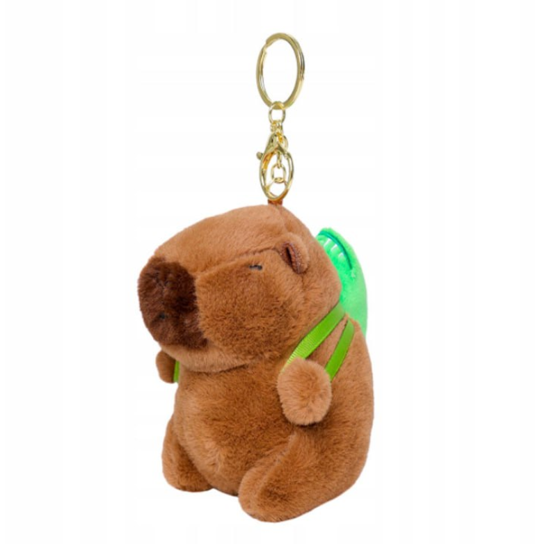 BRELOK KAPIBARA Z ŻÓŁWIEM PLUSZOWA CAPYBARA UROCZY 15 CM ZABAWKA NA PREZENT