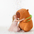 KAPIBARA DUŻY MASKOTKA PLUSZOWA PLUSZAK 100 CM KAPIBARA Z PLECAKIEM PREZENT