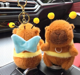 BRELOK KAPIBARA PSZCZOŁA Z ŻÓŁWIEM PLUSZOWA MASKOTKA Z RUCHOMYMI SKRZYDŁAMI