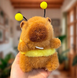 BRELOK KAPIBARA PSZCZOŁA Z ŻÓŁWIEM PLUSZOWA MASKOTKA Z RUCHOMYMI SKRZYDŁAMI