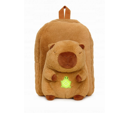 KAPIBARA Z ŻÓŁWIKIEM PLUSZOWY PLECAK NA PREZENT TORBA CAPYBARA + BRELOK