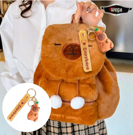 PLECAK KAPIBARA 29 cm PLUSZOWY PLECACZEK DO PRZEDSZKOLA SZKOŁY DLA DZIECI +BRELOK