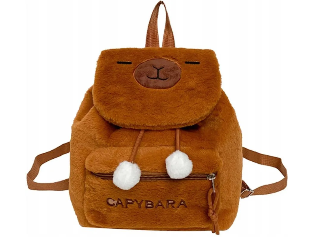 PLECAK KAPIBARA 29 cm PLUSZOWY PLECACZEK DO PRZEDSZKOLA SZKOŁY DLA DZIECI +BRELOK