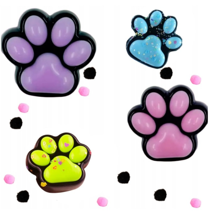 GNIOTEK KOCIA ŁAPKA ANTYSTRESOWY ZABAWKA SENSORYCZNA DUZY 7 cm NA PREZENT