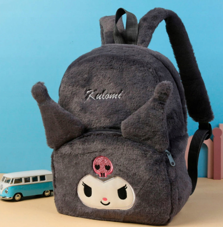 PLECAK KUROMI TOREBKA PLUSZOWY PRZEDSZKOLNY HELLO KITTY MIĘKKI + BRELOK