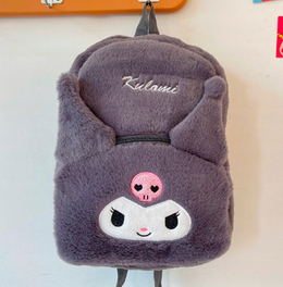 PLECAK KUROMI TOREBKA PLUSZOWY PRZEDSZKOLNY HELLO KITTY MIĘKKI + BRELOK