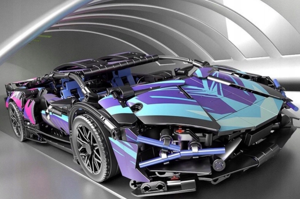 SAMOCHÓD SPORTOWY Z KLOCKÓW ZESTAW 1280 el.