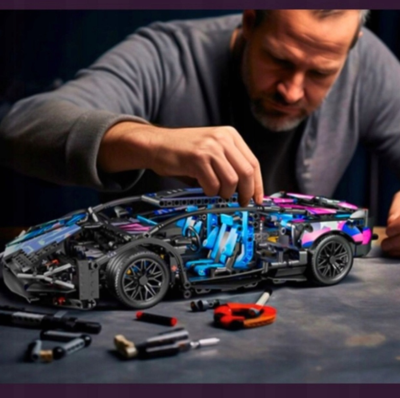 SAMOCHÓD SPORTOWY Z KLOCKÓW ZESTAW 1280 el.