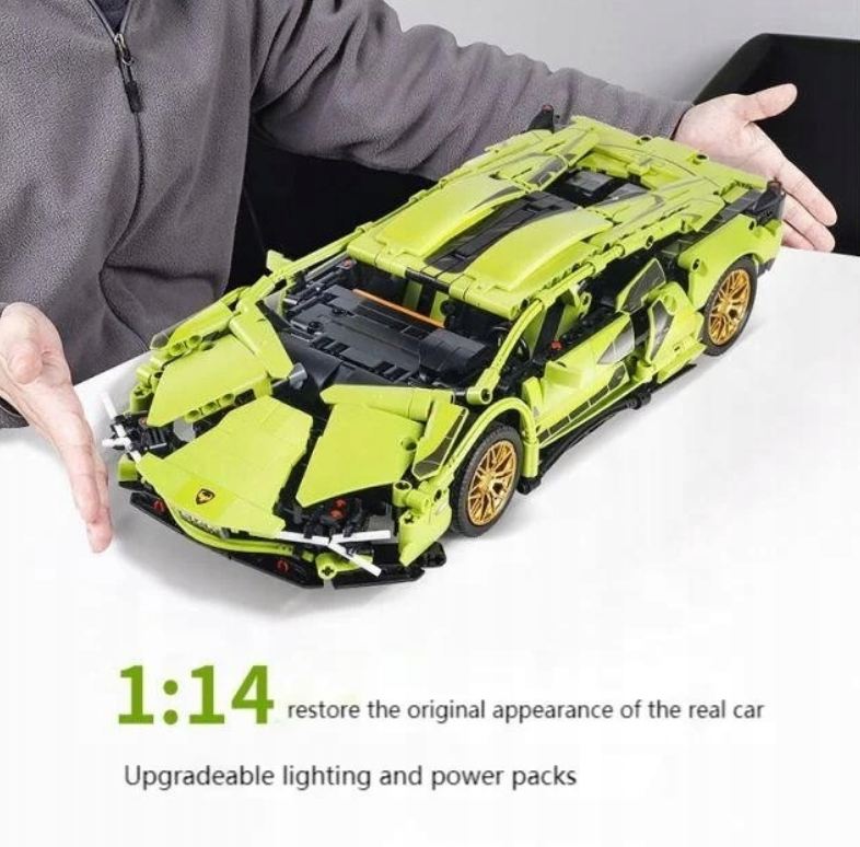 ZESTAW KLOCKÓW KLOCKI SAMOCHÓD SPORTOWY DO ZBUDOWANIA LAMBORGHINI 1280 EL.