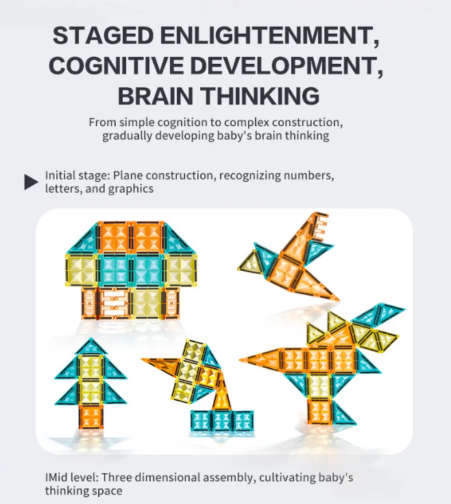 MAGNETYCZNY KONSTRUKTOR "ŚWIAT DINOZAURÓW" (68 ELEMENTÓW)  MEGA HIT