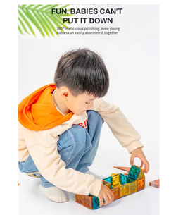 MAGNETYCZNY KONSTRUKTOR "ŚWIAT DINOZAURÓW" (68 ELEMENTÓW)  MEGA HIT