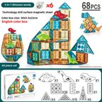 MAGNETYCZNY KONSTRUKTOR "ŚWIAT DINOZAURÓW" (68 ELEMENTÓW)  MEGA HIT