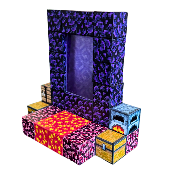 KONSTRUKTOR MAGNETYCZNY "PORTAL" (34 BLOKI / MINECRAFT)