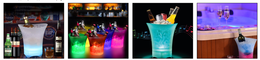 WIADERKO NA LÓD LED Z GŁOŚNIKIEM BLUETOOTH