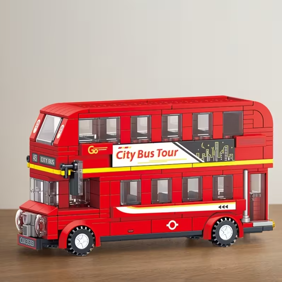 KLOCKI AUTOBUS PIĘTROWY KONSTRUKTOR SAMOCHÓD ZABAWKOWY BRYTANIA 391pcs