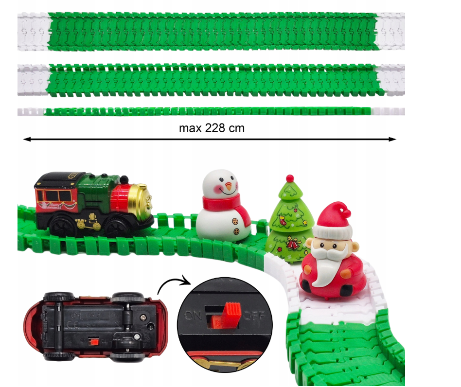 TOR ELASTYCZNY – KOLEJKA ŚWIĄTECZNA EKSPRES POLARNY 202 ELEMENTY