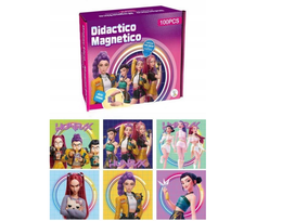 MAGNETYCZNY ZESTAW KONSTRUKCYJNY 100 PCS PUZZLE K-POP DEMON HUNTERS (6 OBRAZKÓW)