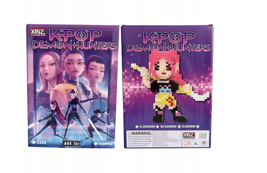 KLOCKI 3D FIGURKA KPOP DEMON HUNTERS MIRA ŁOWCZYNIE DEMONÓW 1500 PCS