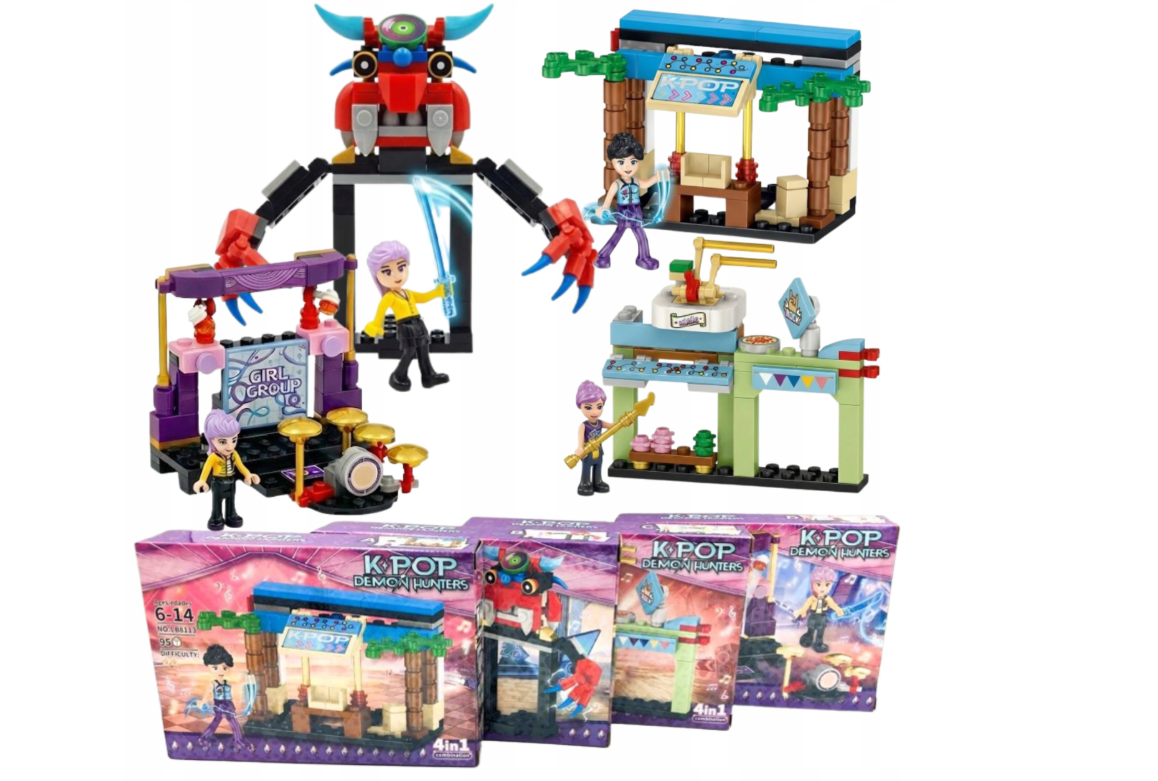 KLOCKI KPOP DEMON HUNTERS 4w1  MEGA ZESTAW